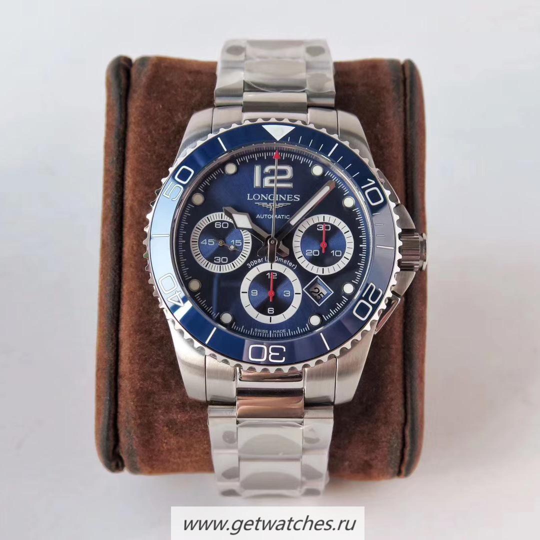 Copy Longines HydroConquest L3.883.4.96.6 ACF SS Blue Dial 7750