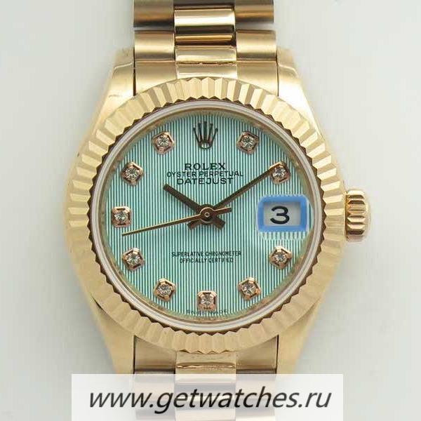 NEW Replica R01ex Ladies Datejust 28 279165 28mm BPF Rose Gold Ice Blue Dial 2671