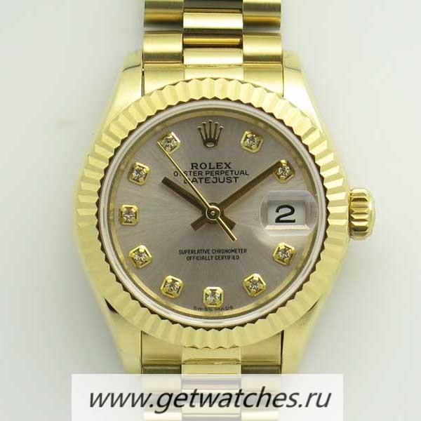 Perfect Replica R01ex Ladies Datejust 28 279178 28mm BPF Yellow Gold Silver Dial 2671