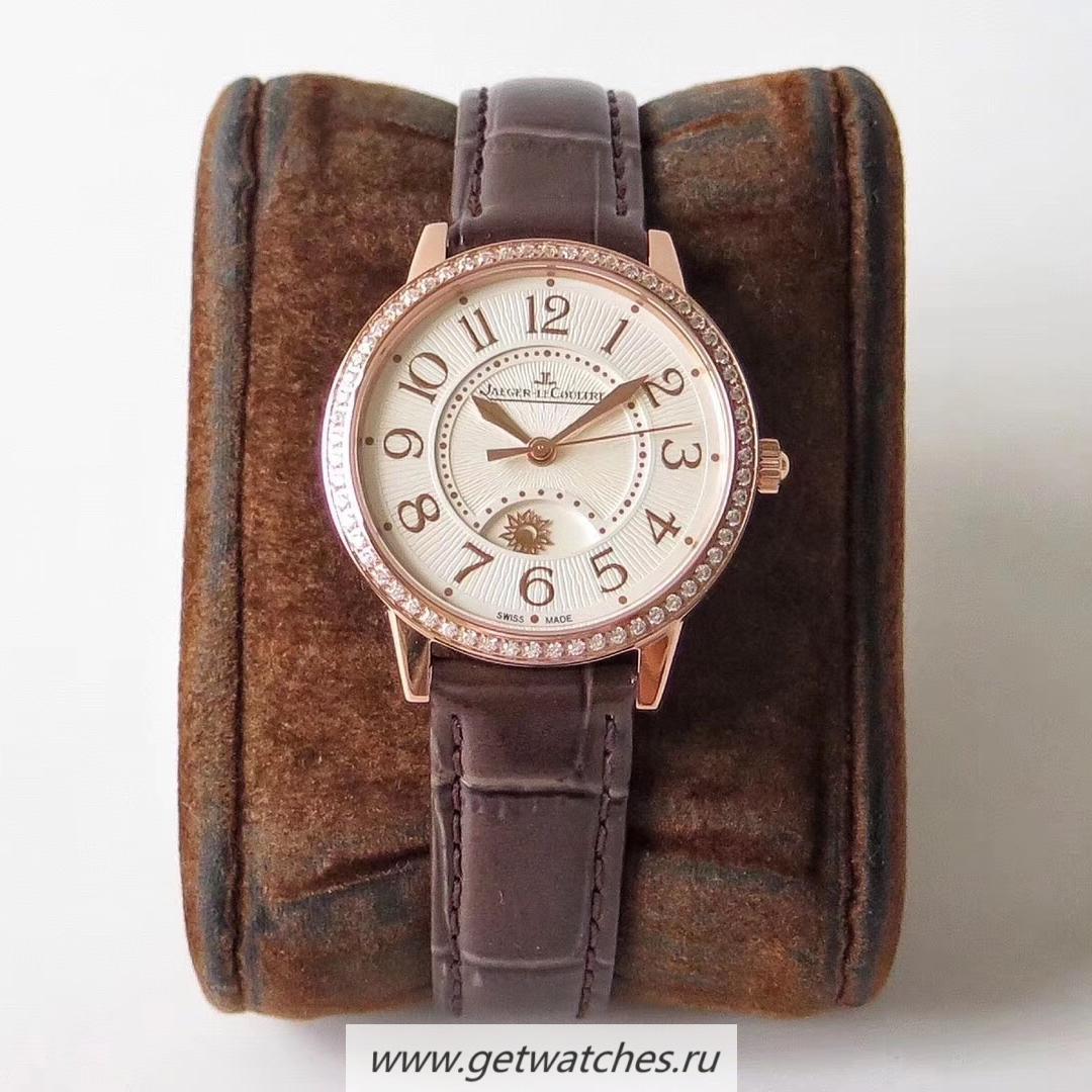 Replica Jaeger-LeCoultre Ladies Rendez-Vous Night & Day 3442440 34mm ZF Rose Gold & D1am0nds White Dial 898A/1