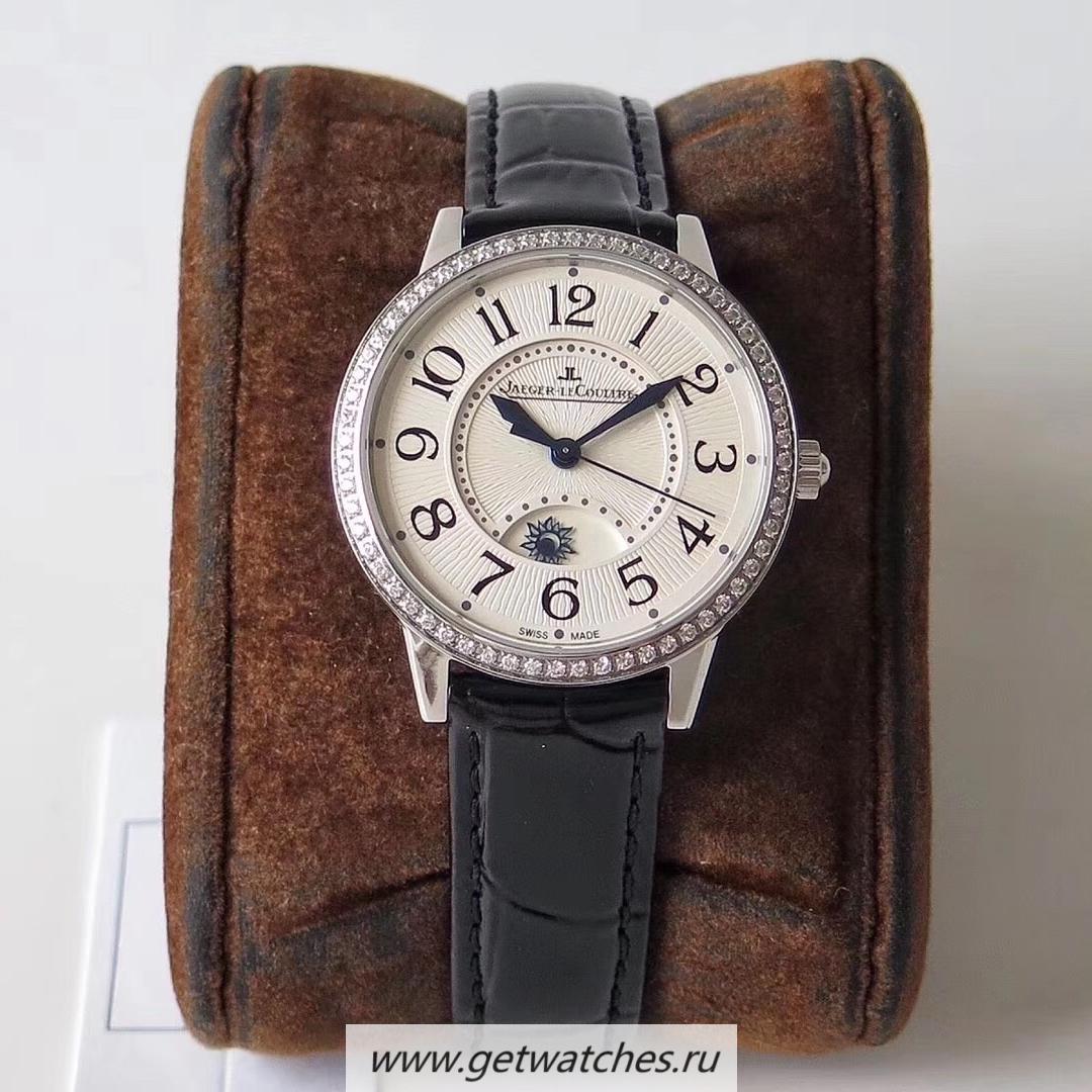 Replica Jaeger-LeCoultre Ladies Rendez-Vous Night & Day 3448430 34mm ZF SS & D1am0nds White Dial 898A/1