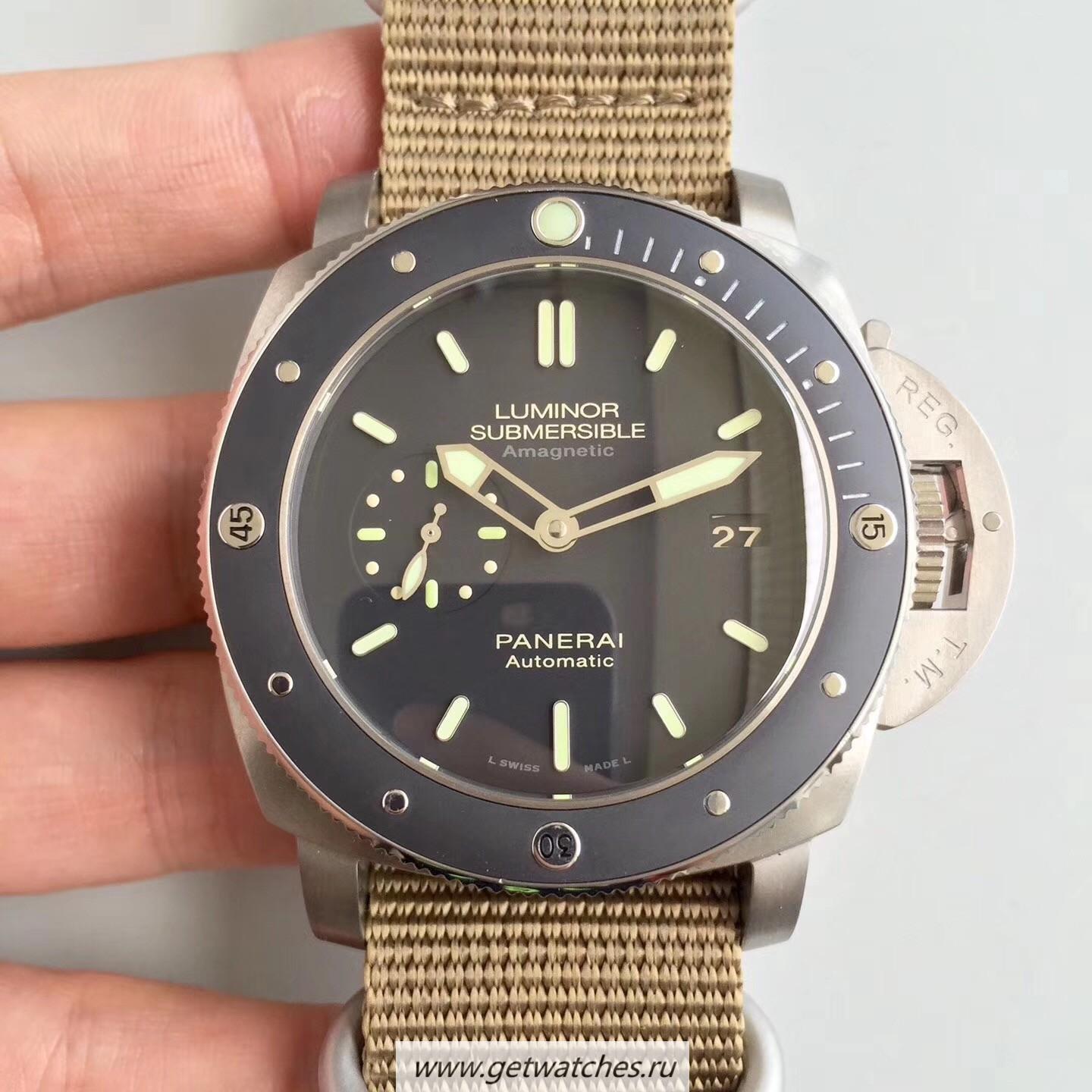 Perfect Replica Pa*e*a1 Luminor Submersible 1950 3 Days Automatic Bronzo PAM671 ZF V2 Bronze Blue Dial P9010