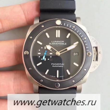 NEW Replica Pa*e*a1 Luminor Submersible 1950 PAM 616 Carbotech Black Dial  P9000