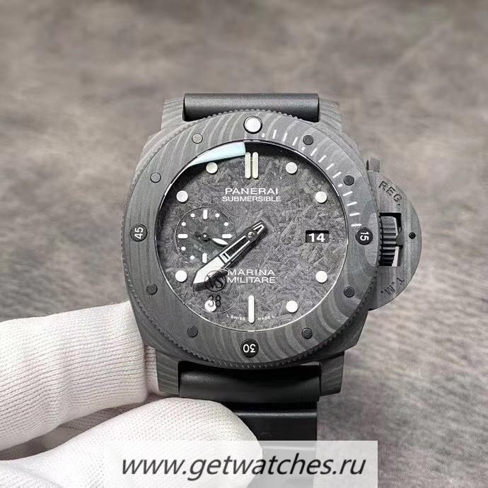 NEW Replica Pa*e*a1 Luminor Submersible 1950 3 Days Automatic PAM 1305 ZF Titanium Black Dial P9010