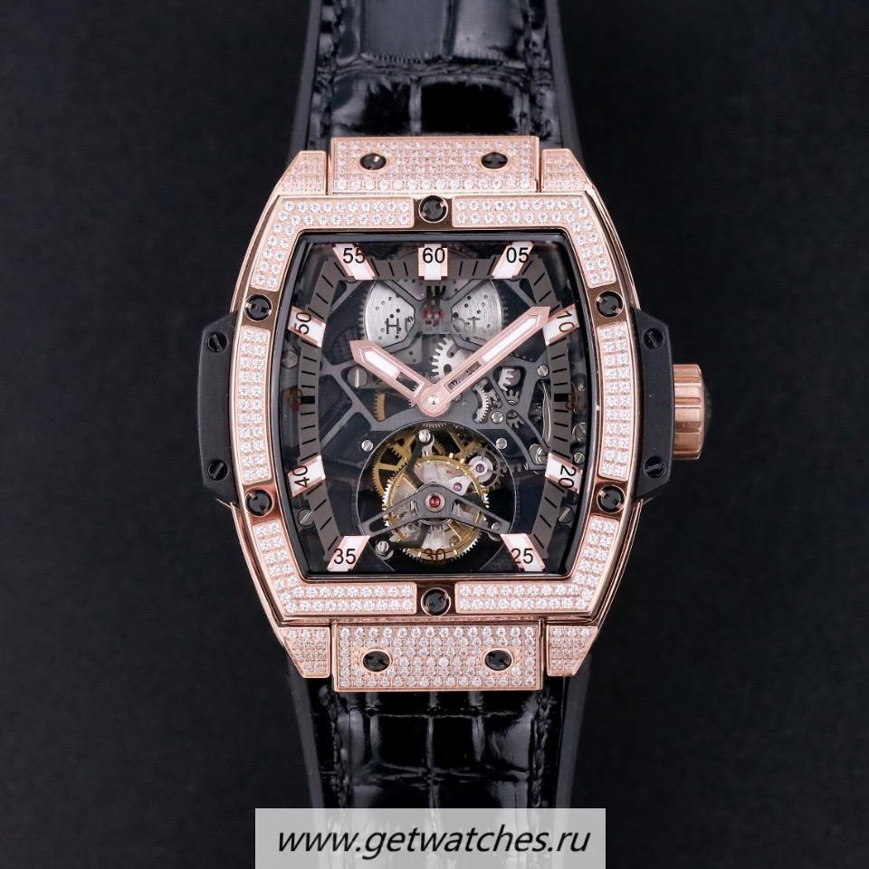 Replica Hublot MP06 Spirit Of Big Bang JBF Rose Gold & D1am0nd Skeleton Dial Tourbillon
