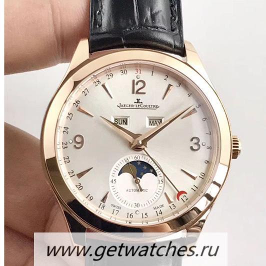 Copy Jaeger-LeCoultre Master Calendar 1552520 OMF Rose Gold Silver Dial Caliber 866/1