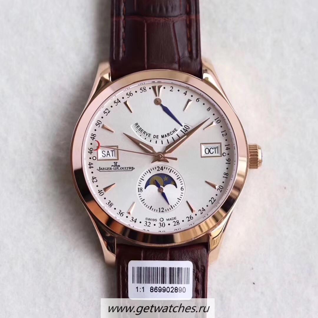 Replica Jaeger-LeCoultre Master Calendar Q151242A Noob Factory Rose Gold Silver Dial Caliber 924