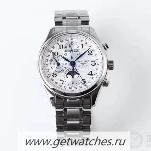 High Quality Longines Master Collection Moonphase Chrono L2.673.4.78.6 JF SS White Dial 7751