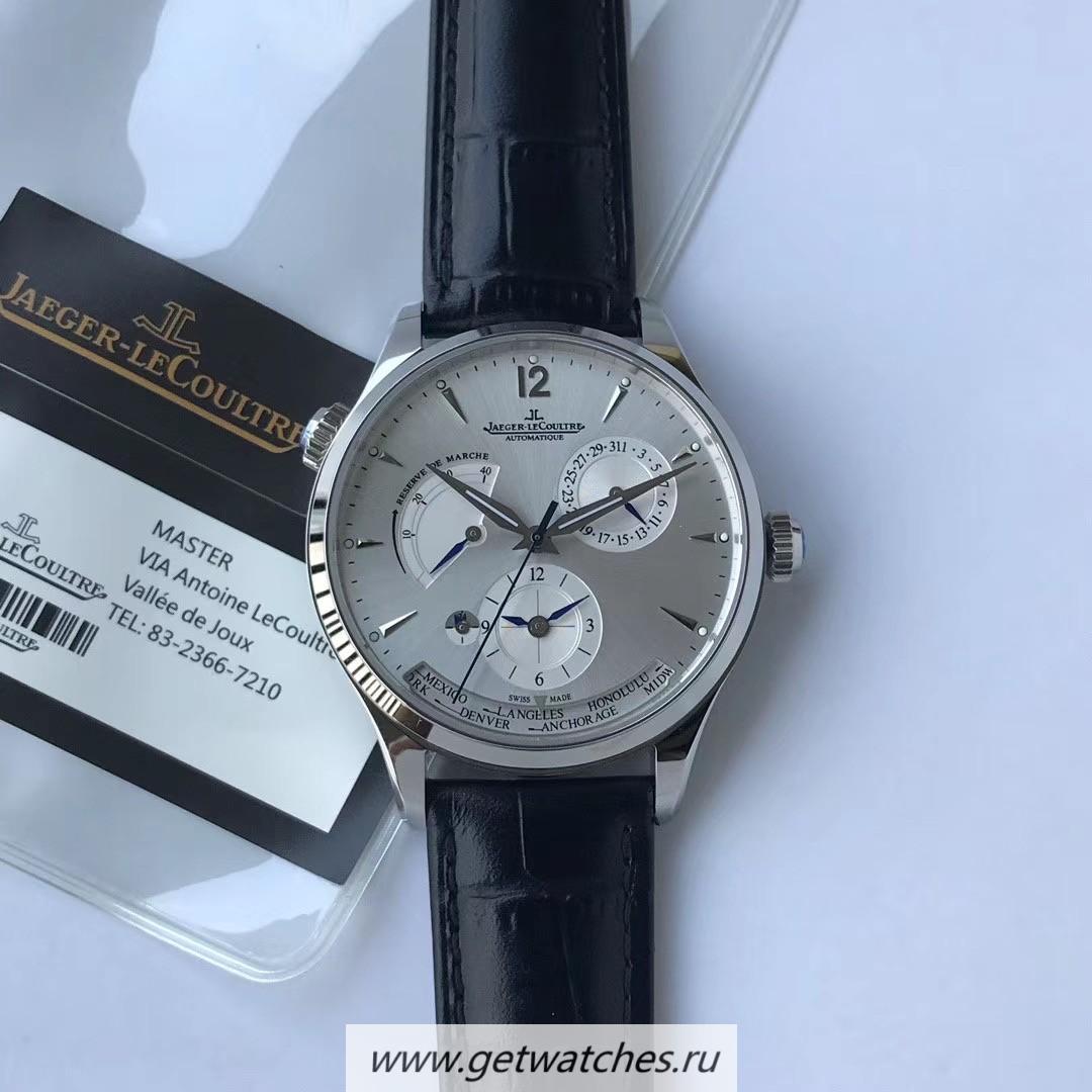 Fake Jaeger-LeCoultre Master Geographic 1422421 TWAF SS Silver Dial 936