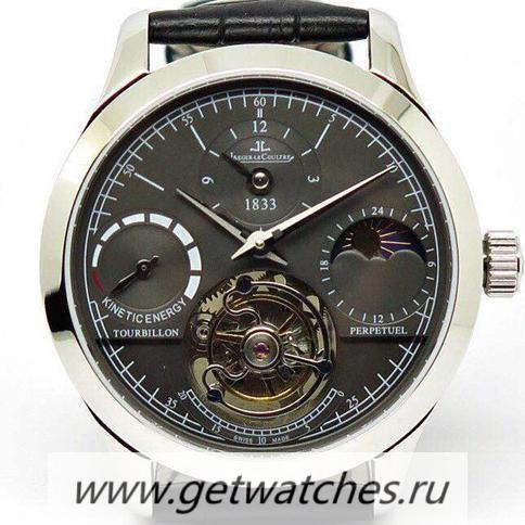 Perfect Replica Jaeger-LeCoultre Master Grande Tradition Tourbillon SS Black Dial Tourbillon