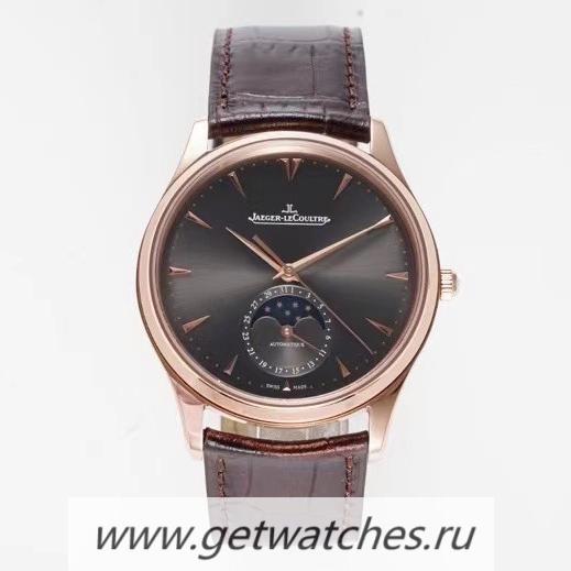 NEW Replica Jaeger-LeCoultre Master Ultra Thin Moon GF Rose Gold Black Dial JLC 925