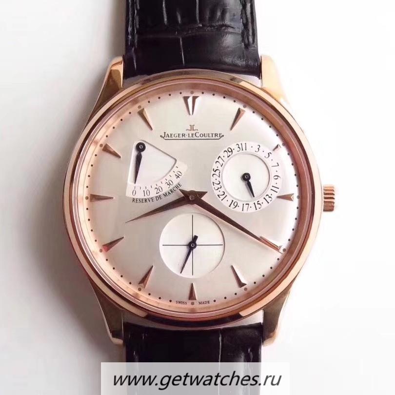NEW Replica Jaeger-LeCoultre Master Ultra Thin Reserve De Marche 1372520 SWF Rose Gold Silver Dial Caliber 938A/1