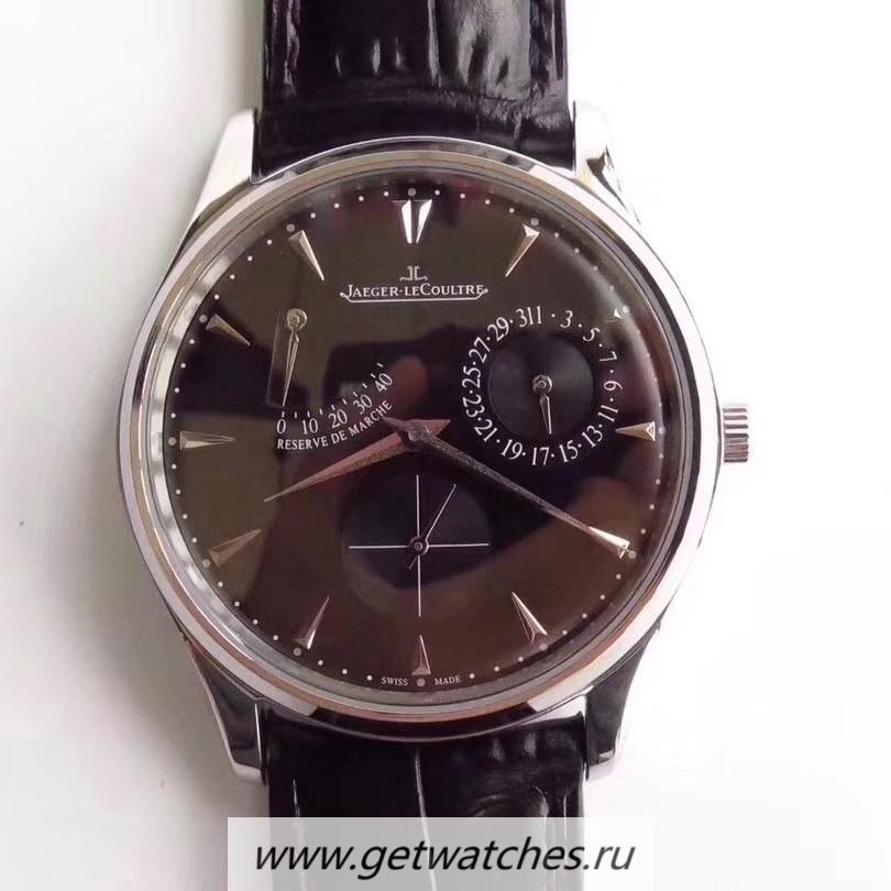 NEW Replica Jaeger-LeCoultre Master Ultra Thin Reserve De Marche 1378480 SWF SS Black Dial Caliber 938A/1