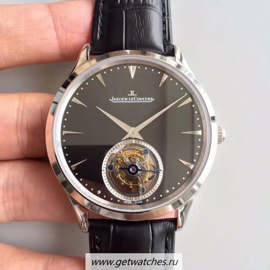 Fake Jaeger-LeCoultre Master Ultra Thin Tourbillon LHF SS Black Dial Tourbillon