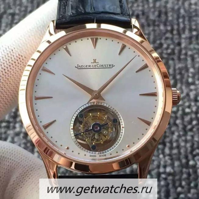 Best Price Jaeger-LeCoultre Master Ultra Thin Tourbillon Rose Gold White Dial Tourbillon