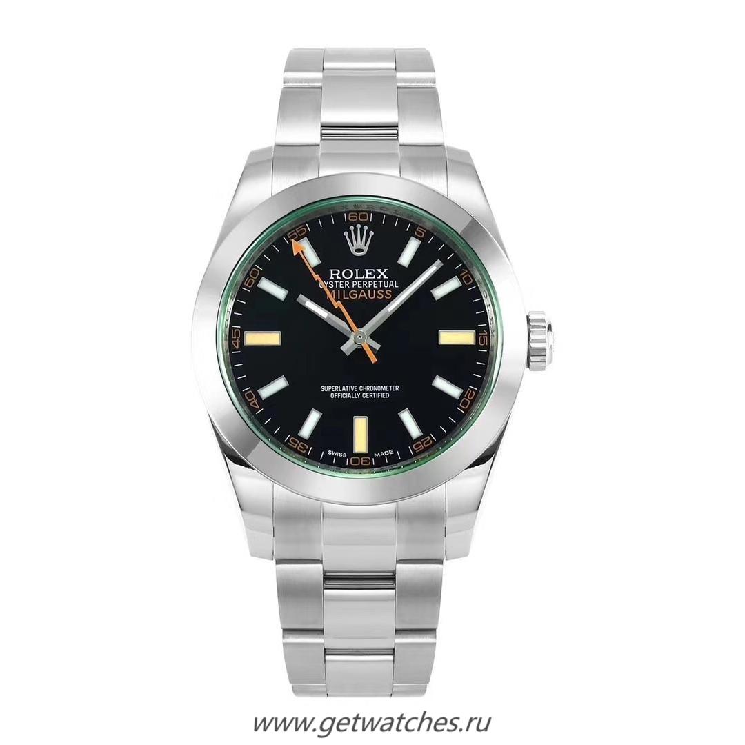 Fake R01ex Milgauss 116400 GV DJF SS 904L Black Dial 2836