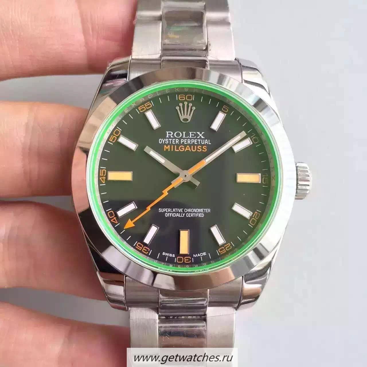 NEW Replica R01ex Milgauss 116400 GV JF SS Black Dial 3131