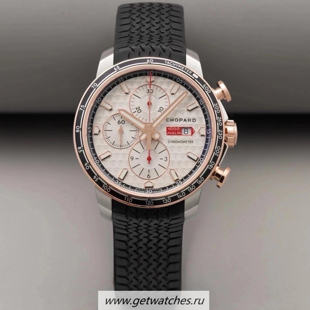Shop Chopard Mille Miglia 2019 Race Edition V7F SS & Rose Gold White Dial 7750