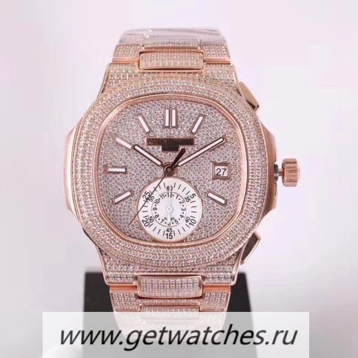 Best Price Pat*k Phi1i*pe Nautilus Chrono 5980/1R-001 PF Rose Gold & D1am0nds D1am0nd Dial 7750