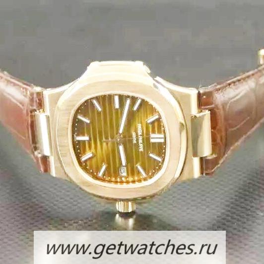 Copy Pat*k Phi1i*pe Nautilus Jumbo 5711R 24K Rose Gold Plated Gray Dial 324SC