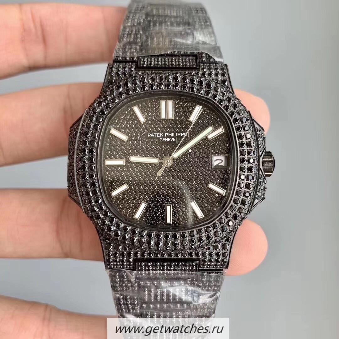NEW Replica Pat*k Phi1i*pe Nautilus Jumbo 5719/10G-010 WF PVD & Black D1am0nds Black D1am0nd Dial 324SC