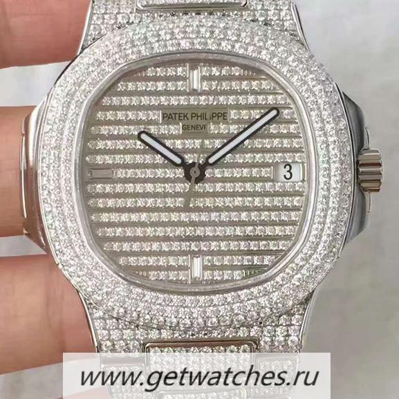 Fake Pat*k Phi1i*pe Nautilus Jumbo 5719/1G-001 DMF SS & D1am0nds D1am0nds Dial 324SC