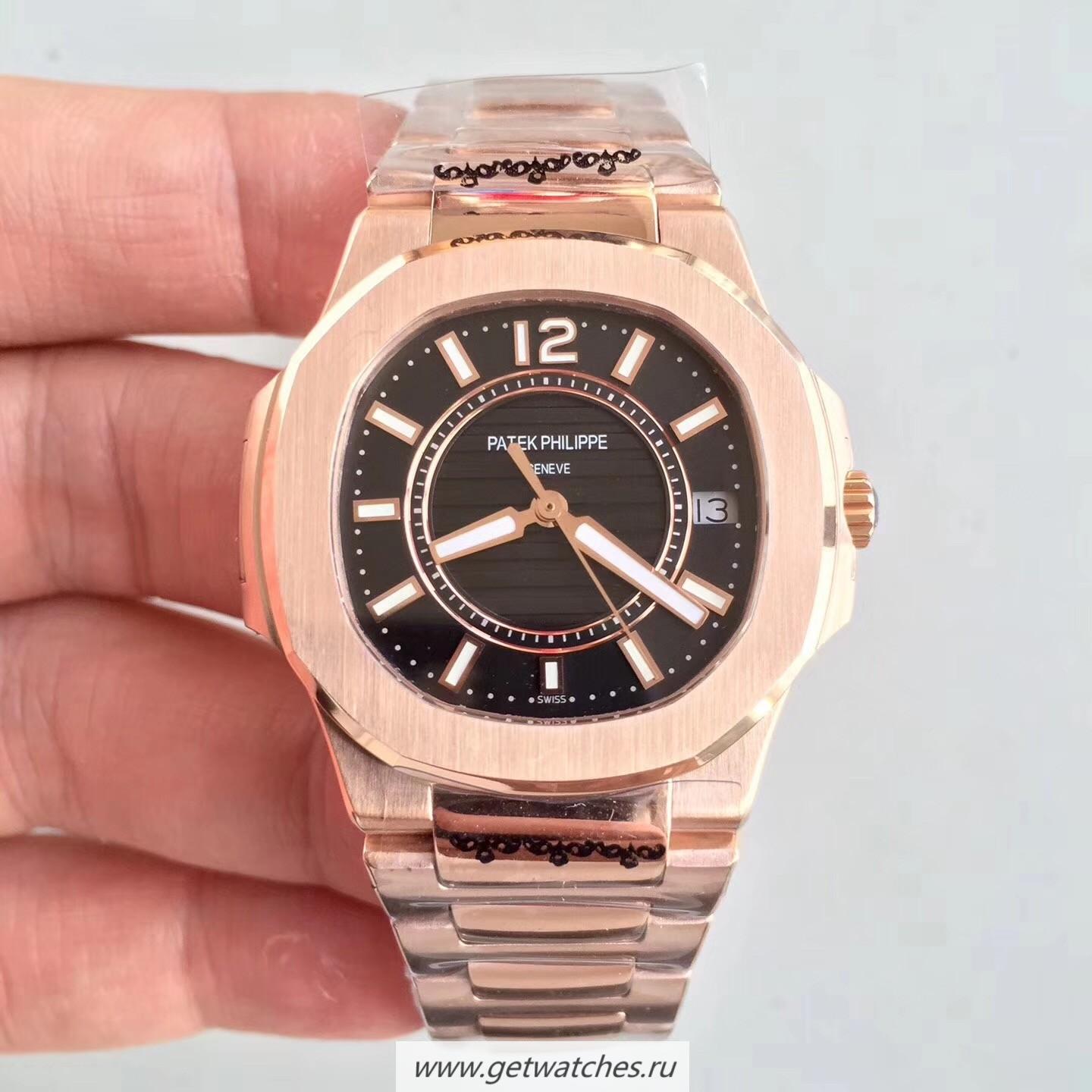 NEW Replica Pat*k Phi1i*pe Nautilus Ladies 7011-1R JJF Rose Gold Black Dial Quartz E23-250 S C
