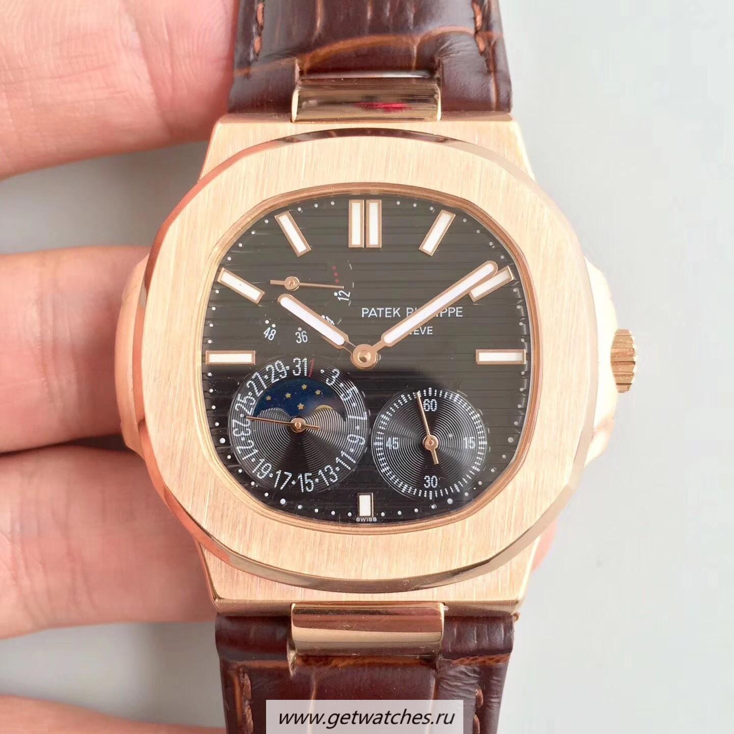 Best Price Pat*k Phi1i*pe Nautilus Moonphase 5712R-001 Noob Factory Rose Gold Black Dial 240 PS IRM C LU