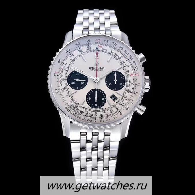 Best Price Breitling Navitimer B01 GF SS White Dial 7750