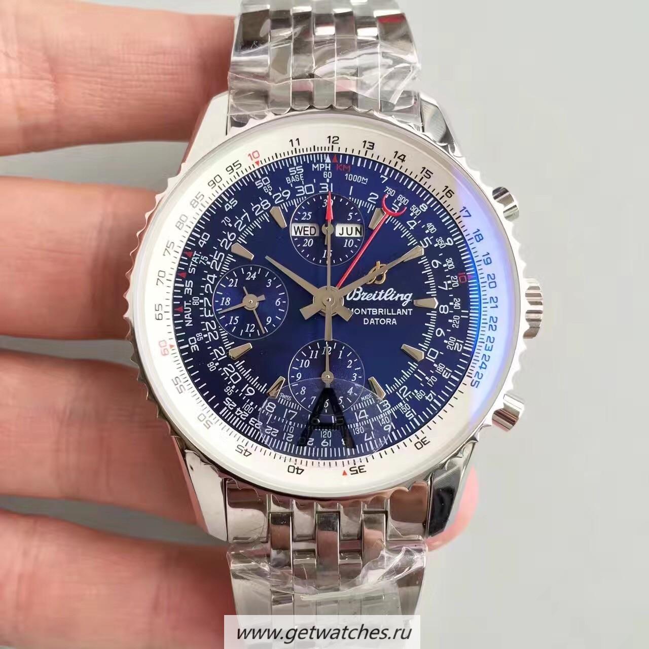 NEW Replica Breitling Navitimer Montbrillant Datora A21330 JF SS Blue Dial 7750