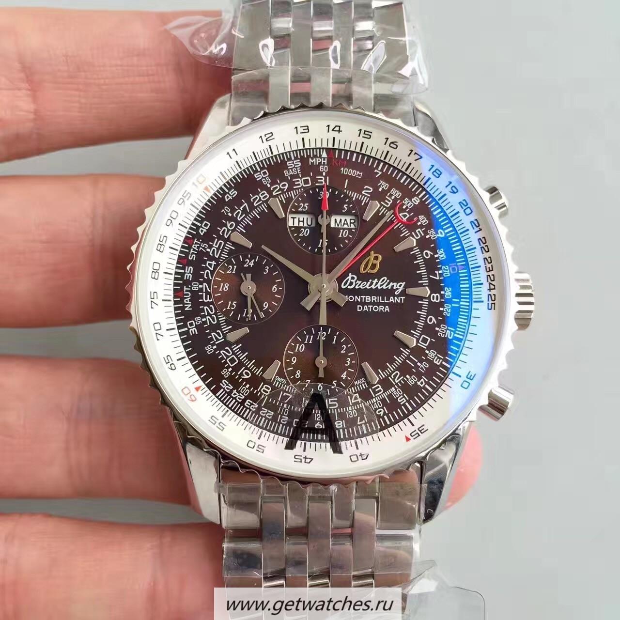 Replica Breitling Navitimer Montbrillant Datora A21330 JF SS Chocolate Dial 7750
