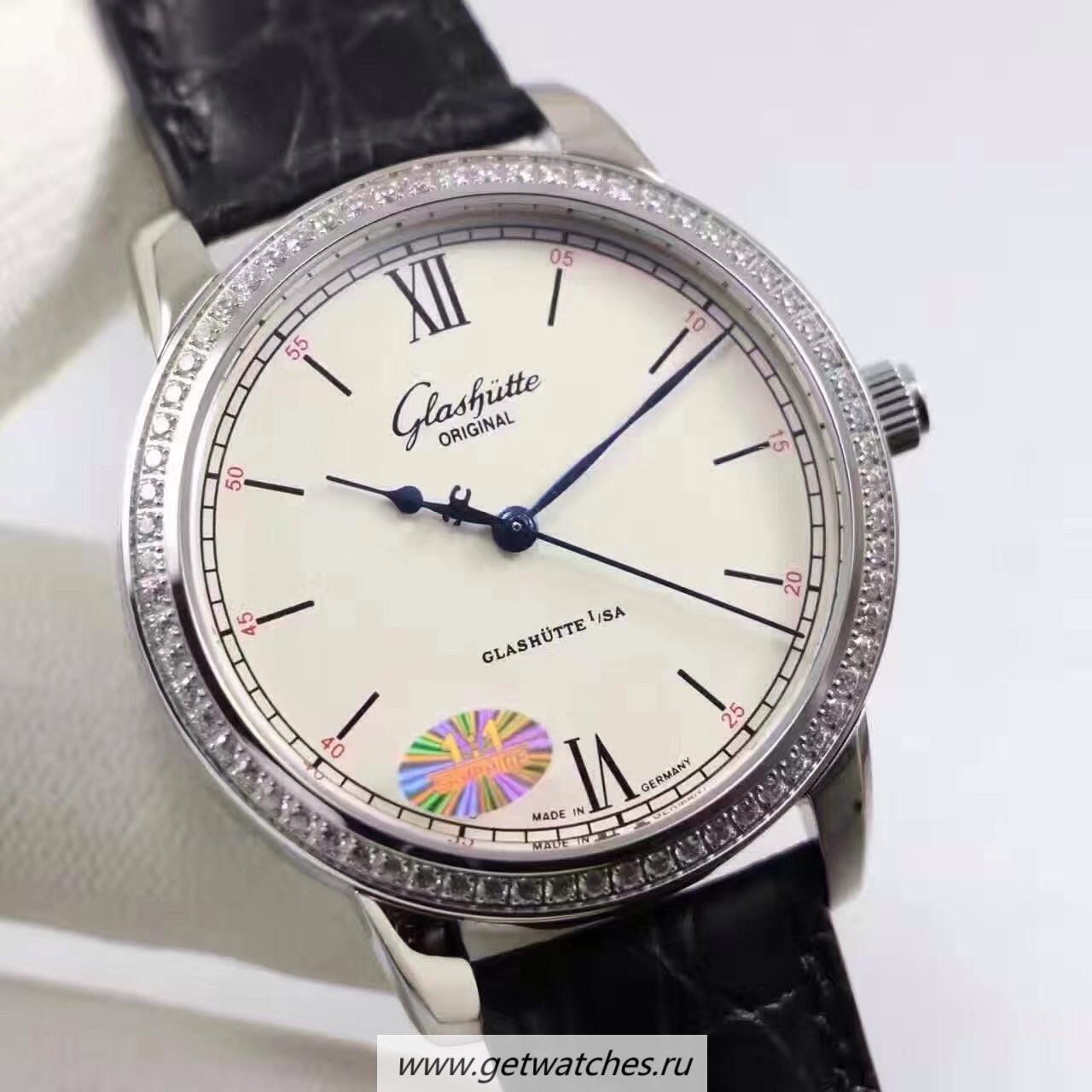 NEW Replica Glashutte Original Senator Excellence 1-36-01-01-02-01 GF SS & D1am0nds White Dial Calibre 36-01