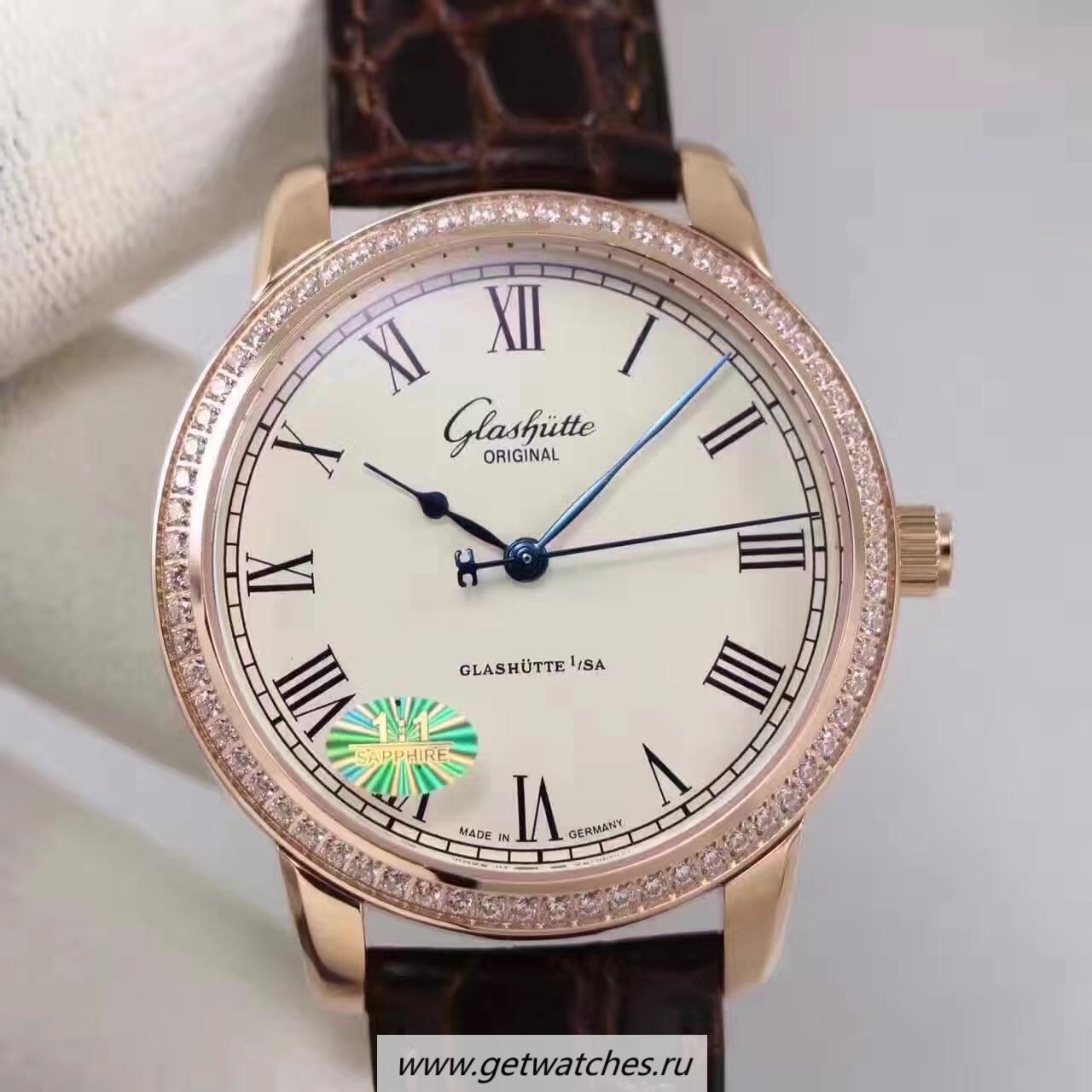 Shop Glashutte Original Senator Excellence 1-36-01-02-05-01 GF Rose Gold & D1am0nds White & D1am0nds Dial Calibre 36-01