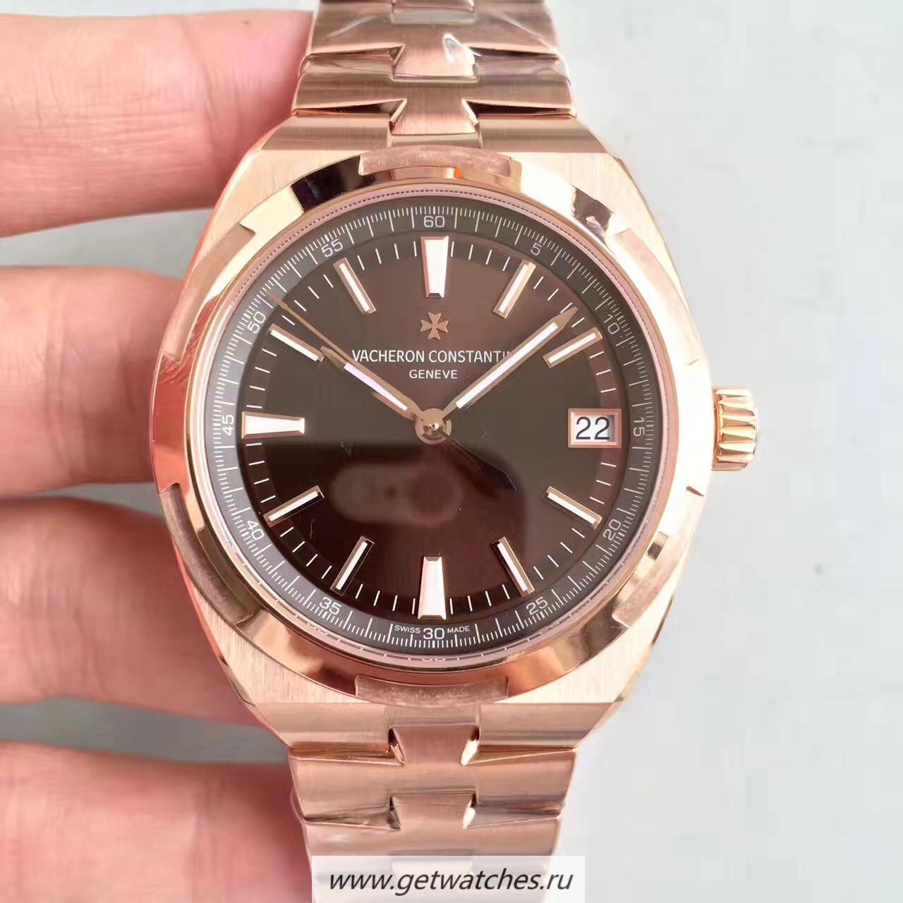 Fake Vacheron C0nstan1n Overseas 47040 8F Rose Gold Brown Dial 5100