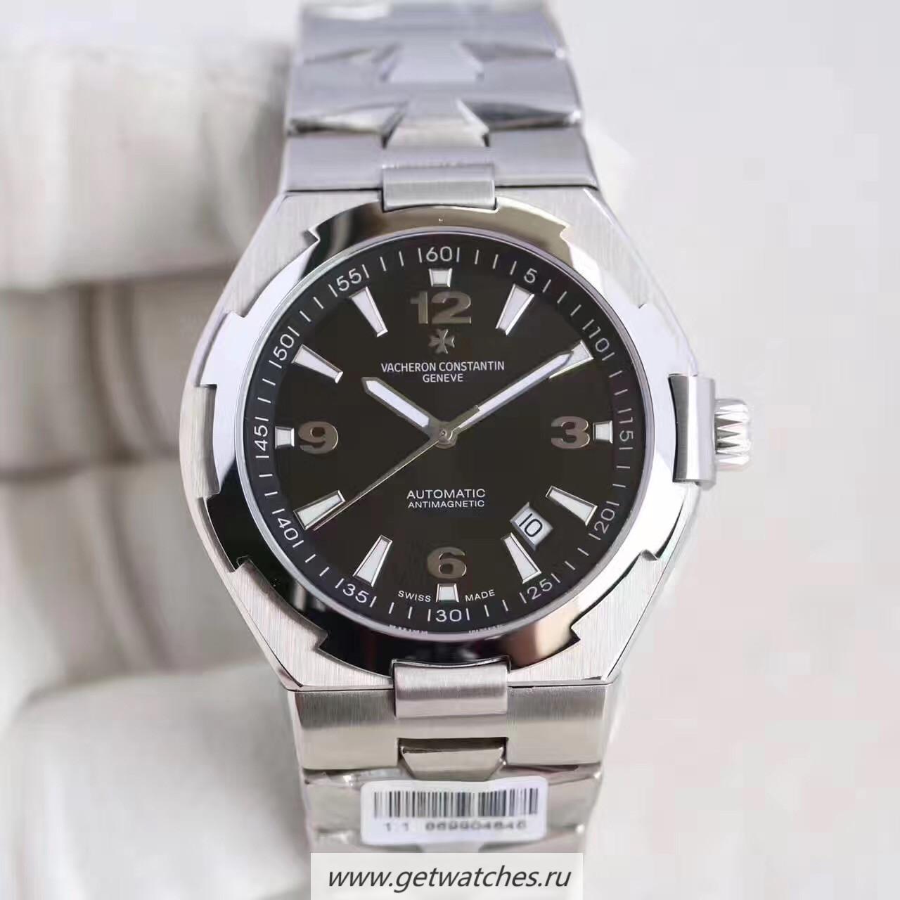 Shop Vacheron C0nstan1n Overseas 47040 Noob Factory SS Black Dial 2824