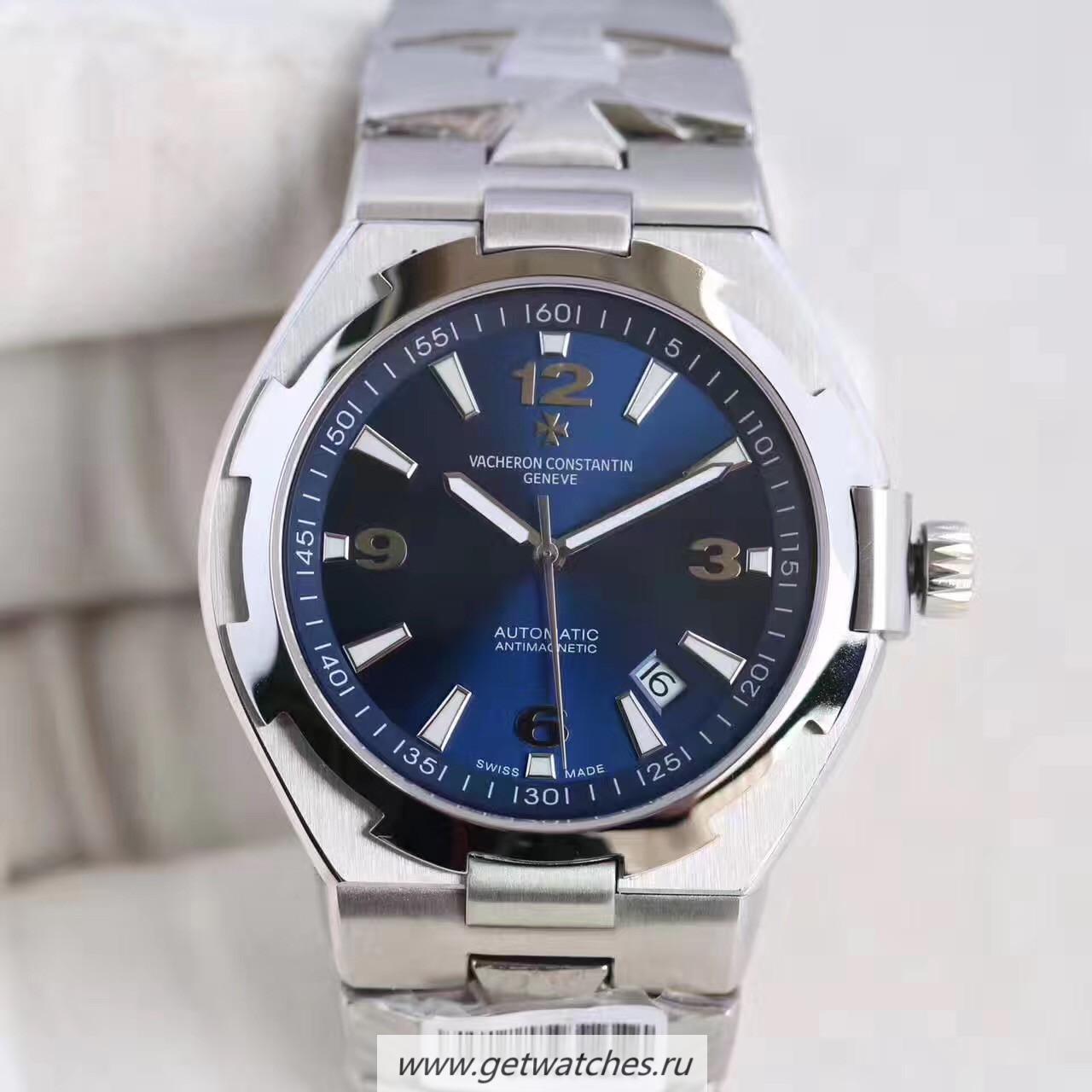 Perfect Replica Vacheron C0nstan1n Overseas 47040 Noob Factory SS Blue Dial 2824