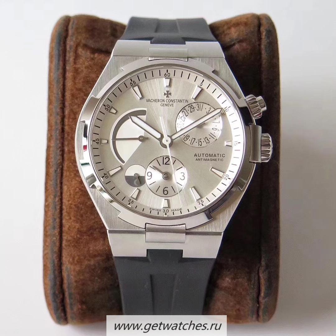 Replica Vacheron C0nstan1n Overseas Dual Time 47450/B01A-9226 TWAF SS Silver Dial 1222 SC