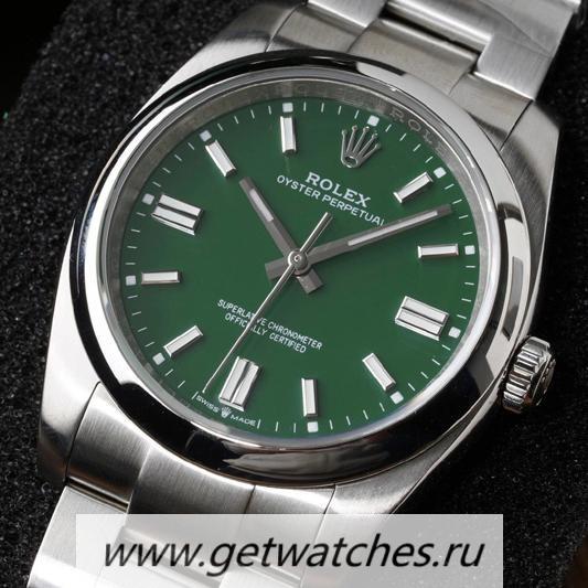 Copy R01ex Oyster Perpetual 36 126000 KRF SS 904L Green Dial 2824