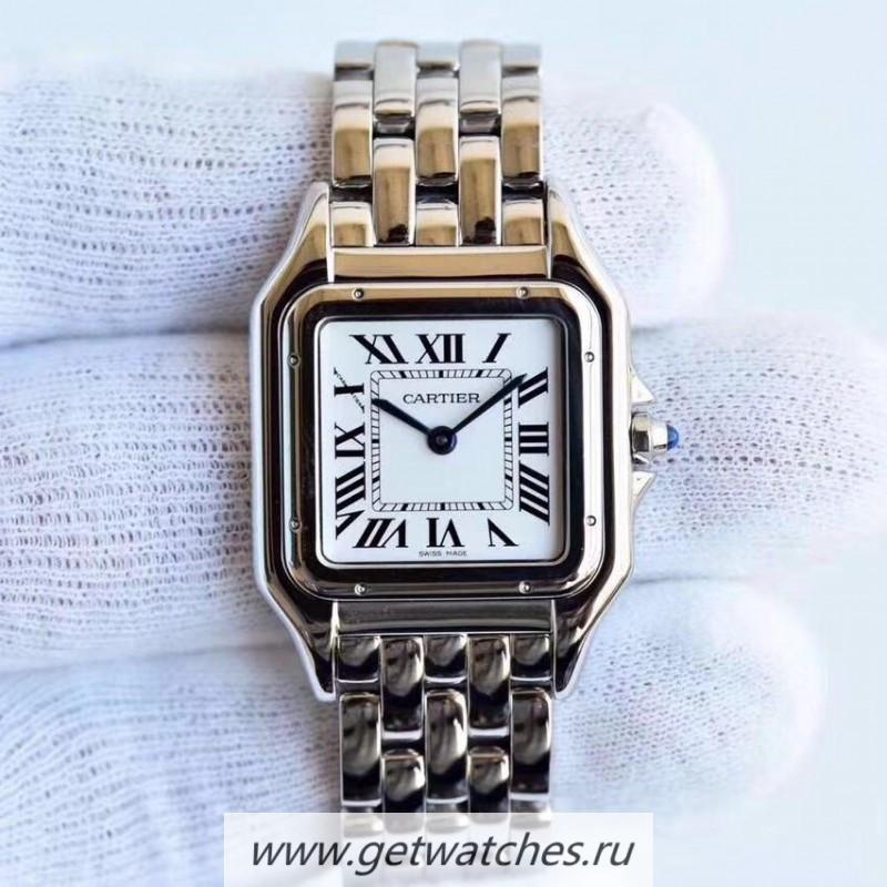 Shop Ca*t1er Panthere Medium Ladies WSPN0007 GF SS White Dial Ronda Quartz