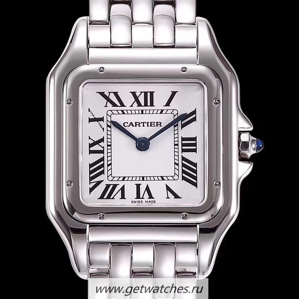 Fake Ca*t1er Panthere Medium Ladies WSPN0007 KORF SS White Dial Ronda Quartz