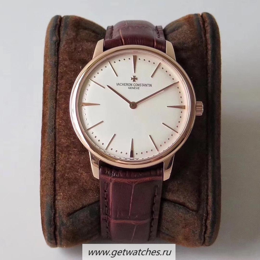 Perfect Replica Vacheron C0nstan1n Patrimony 81180/000R-9159 KZF Rose Gold Silver Dial M9015