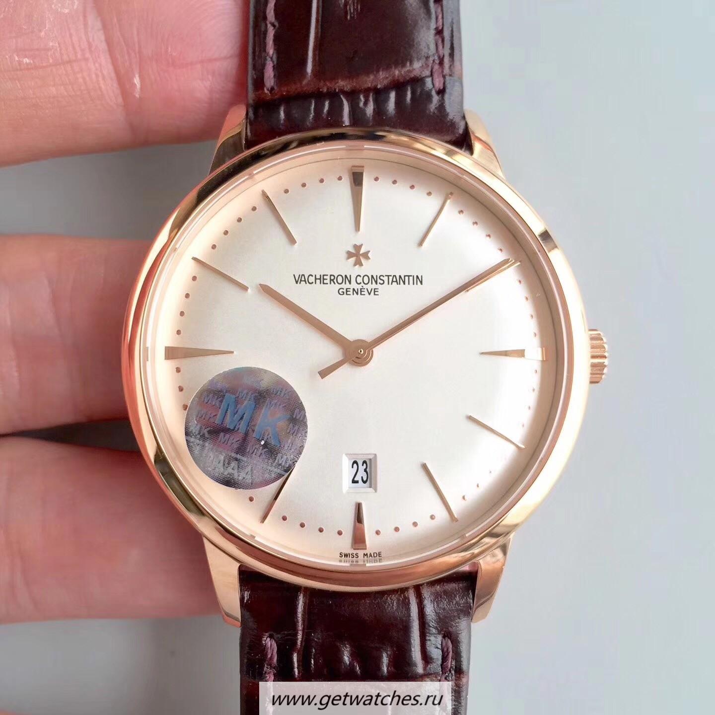 Copy Vacheron C0nstan1n Patrimony 85180/000R-9248 MKF Rose Gold White Dial 2450 Q6