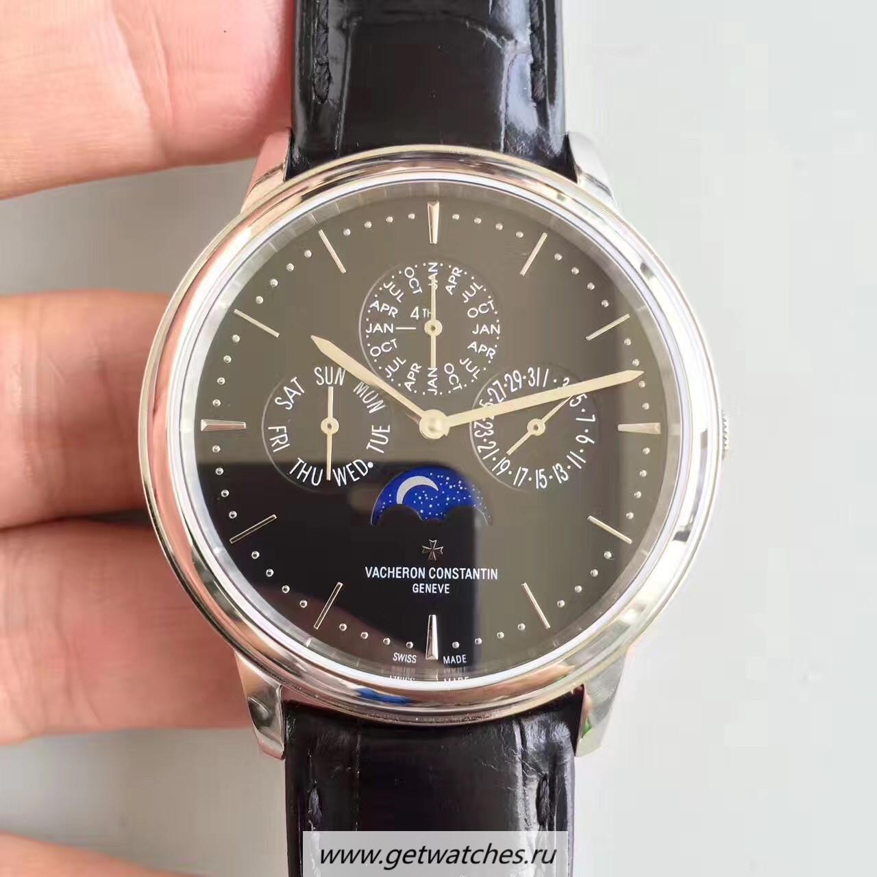 Best Price Vacheron C0nstan1n Patrimony Perpetual Calendar 43175/000P-B190 BF SS Black Dial 1120 QP
