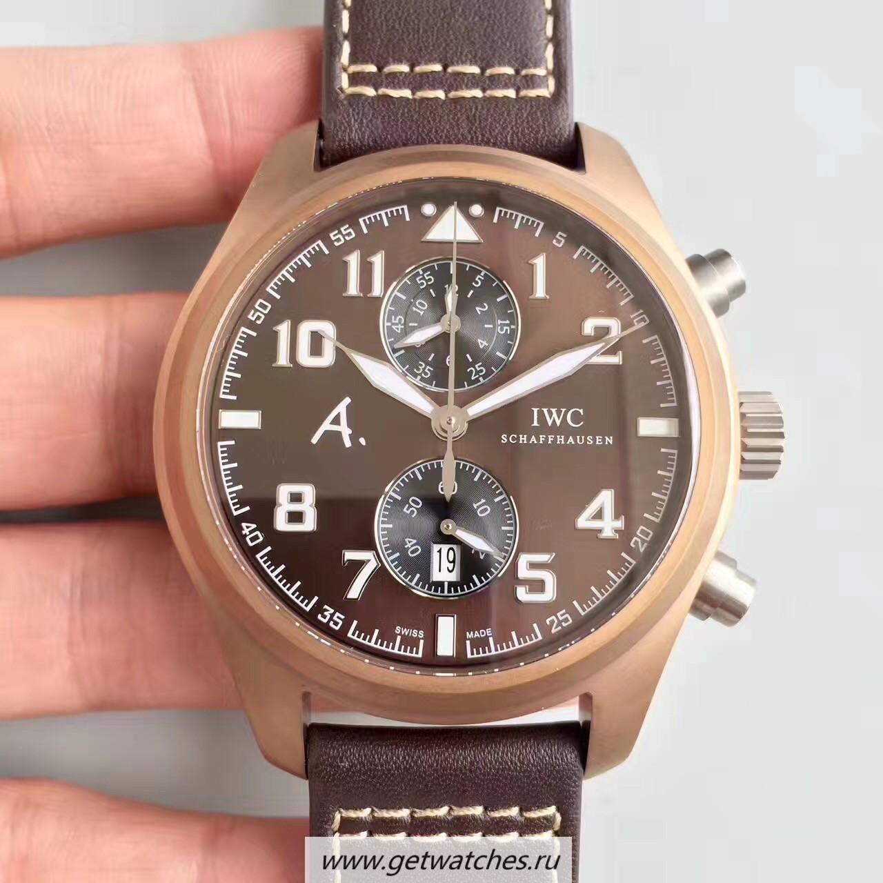 NEW Replica IWC Pilot Last Flight Chrono IW388005 ZF Brown Ceramic Brown Dial 7750