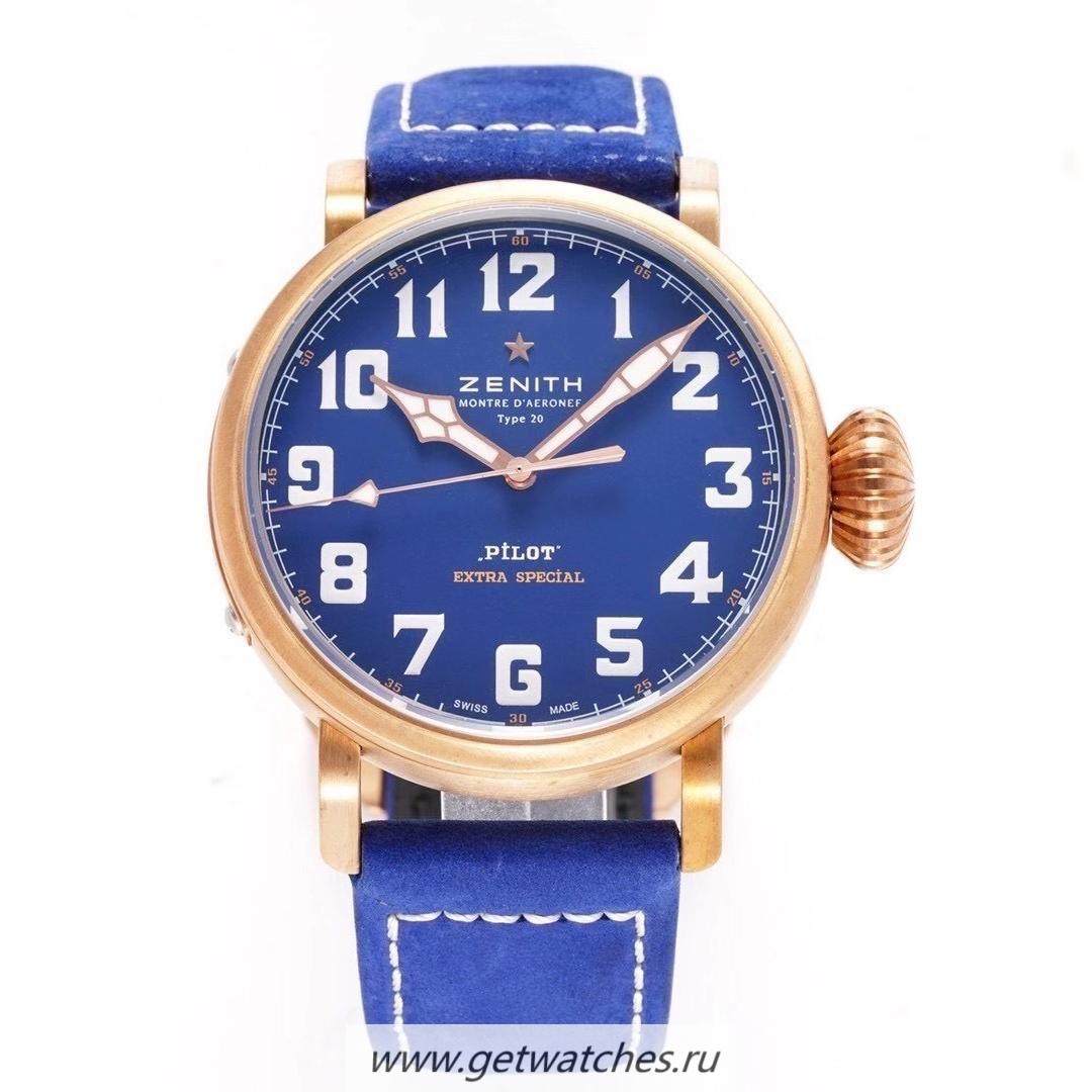 Replica Zenith Pilot Type 20 Extra Special SVF Bronze Blue Dial 2824