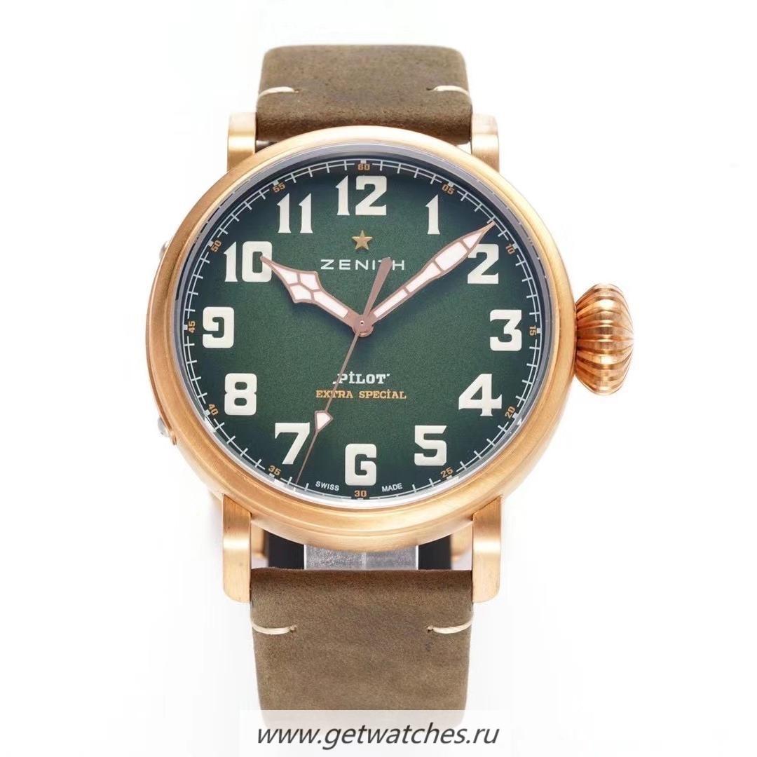 High Quality Zenith Pilot Type 20 Extra Special SVF Bronze Green Dial 2824