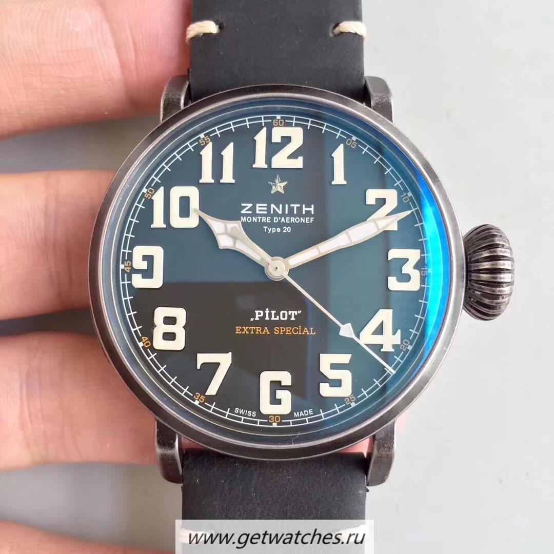 Shop Zenith Pilot Type 20 Extra Special XF SS Black Dial 2824