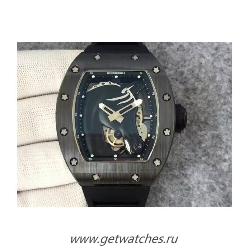 NEW Replica Richard Mille Polo Club Saint Tropez RM052 KVF Black Ceramic Black Dial M8215