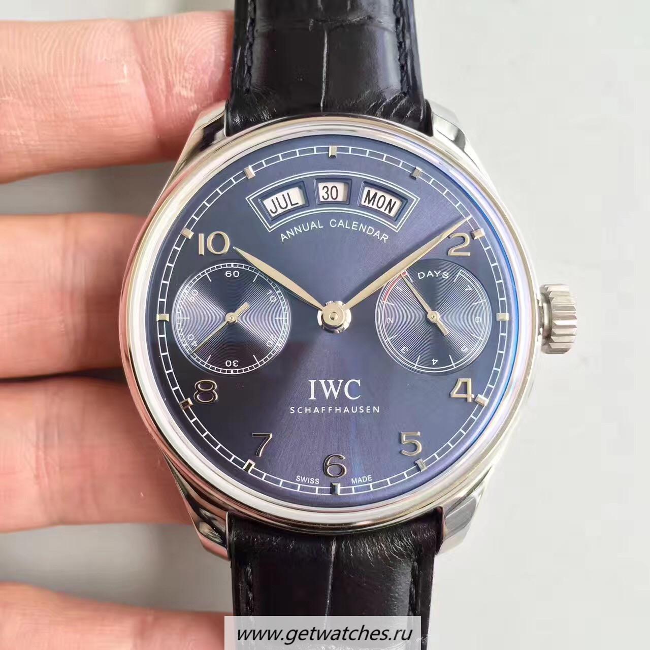 Replica IWC Portugieser Annual Calendar IW503502 YLF SS Blue Dial 52850