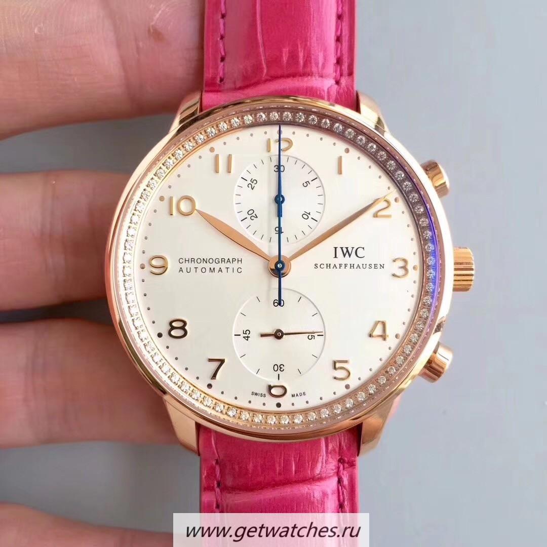 NEW Replica IWC Portugieser Chrono IW3714 ZF Rose Gold White Dial 7750